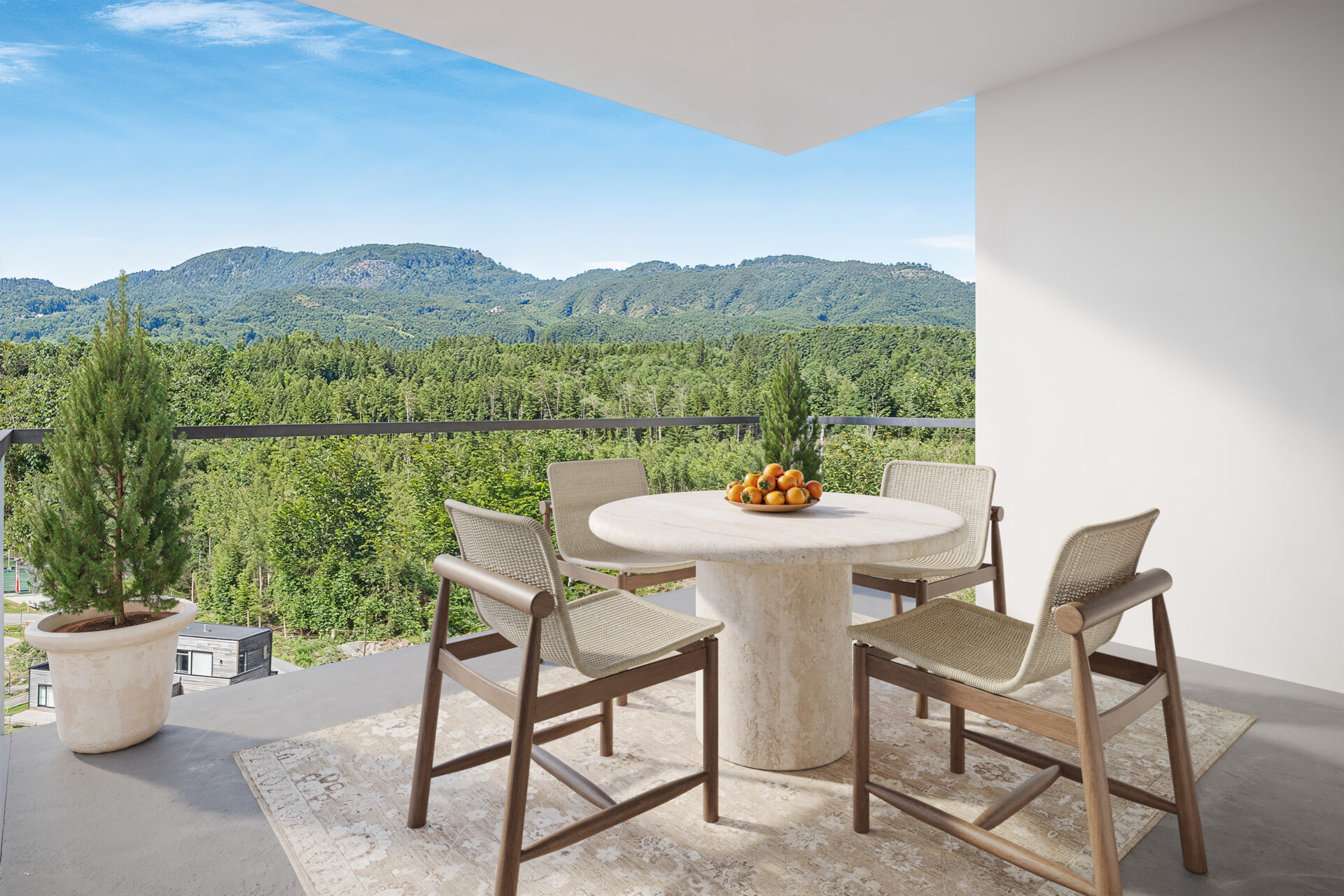 Northeast corner Bridger Mountain views from a fifth-floor condo at The Henry Bozeman