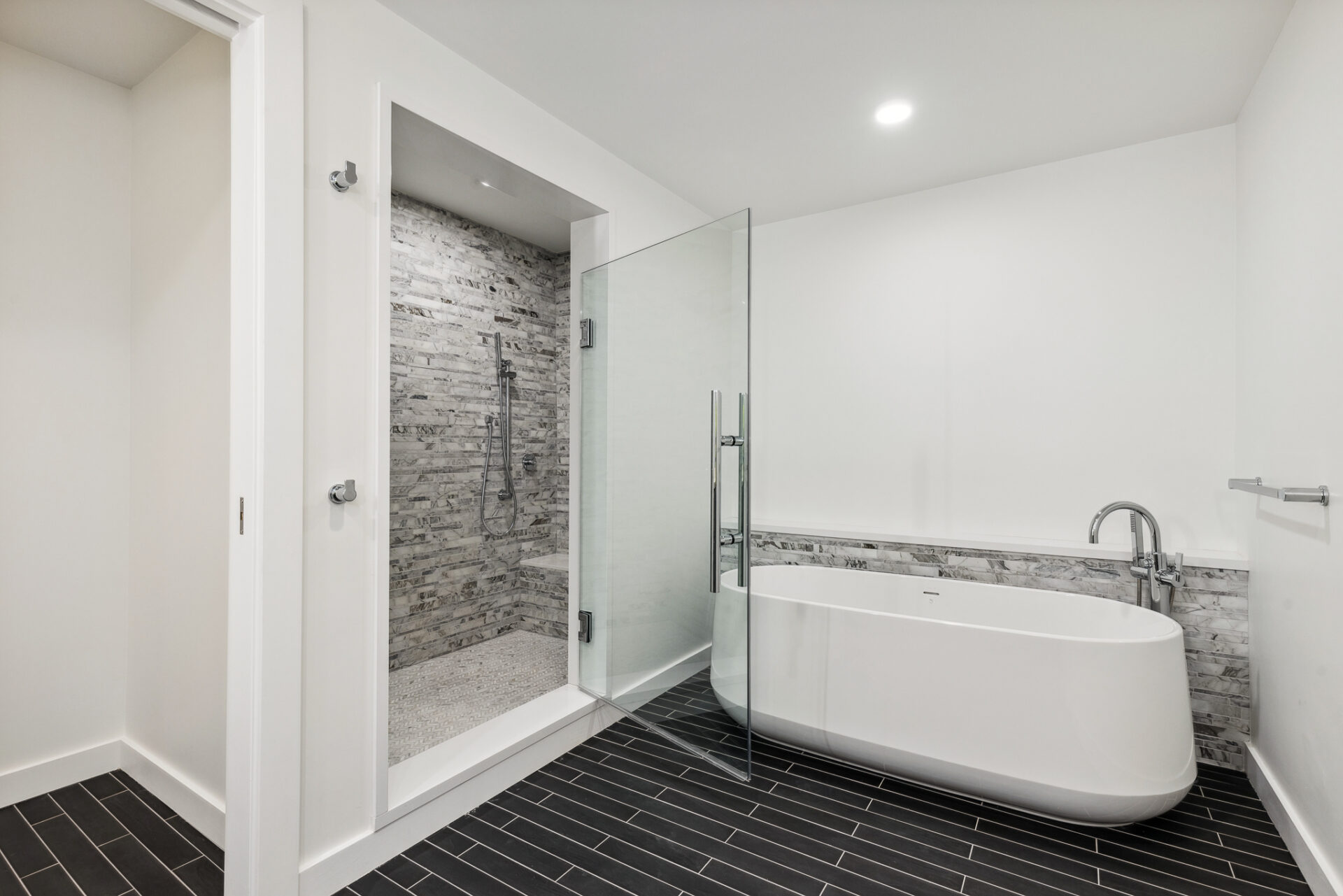 Finish Package C white trim vanity at The Henry Bozeman residences