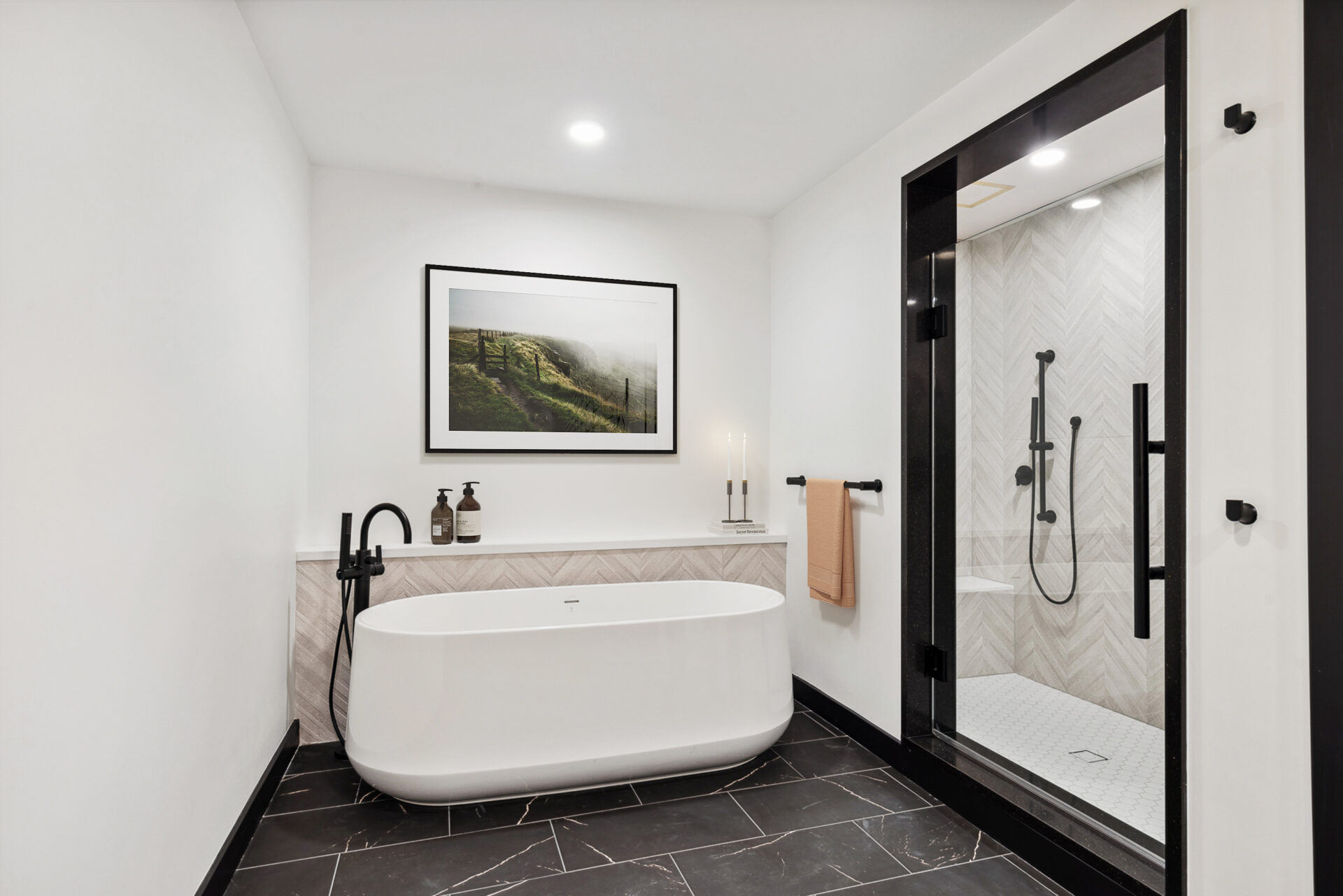 Finish Package B primary bath with freestanding tub at The Henry Bozeman